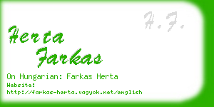 herta farkas business card